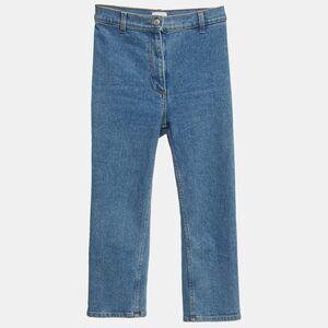 Magda Butrym Blue Denim Capri Jeans Xs/waist 25"